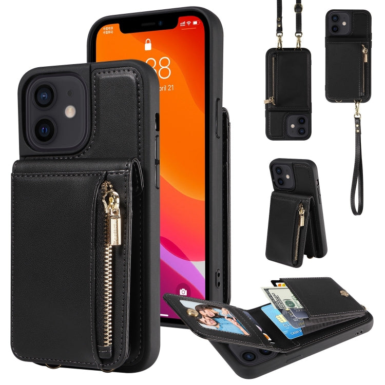 Crossbody Lanyard Zipper Wallet Leather Phone Case, For iPhone 12 / 12 Pro, For iPhone 12 Pro Max, For iPhone 11 Pro Max, For iPhone 11