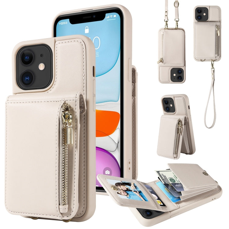 Crossbody Lanyard Zipper Wallet Leather Phone Case, For iPhone 12 / 12 Pro, For iPhone 12 Pro Max, For iPhone 11 Pro Max, For iPhone 11