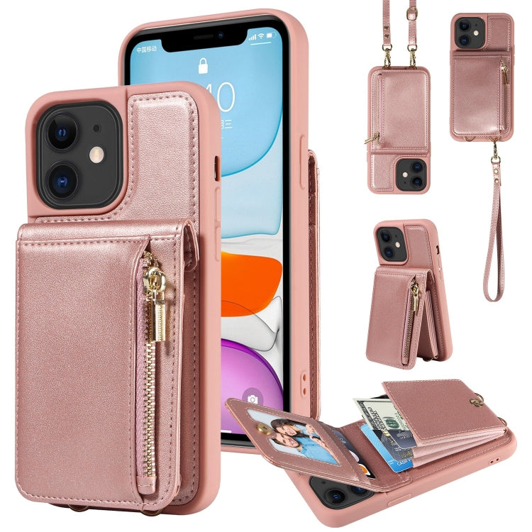 Crossbody Lanyard Zipper Wallet Leather Phone Case, For iPhone 12 / 12 Pro, For iPhone 12 Pro Max, For iPhone 11 Pro Max, For iPhone 11