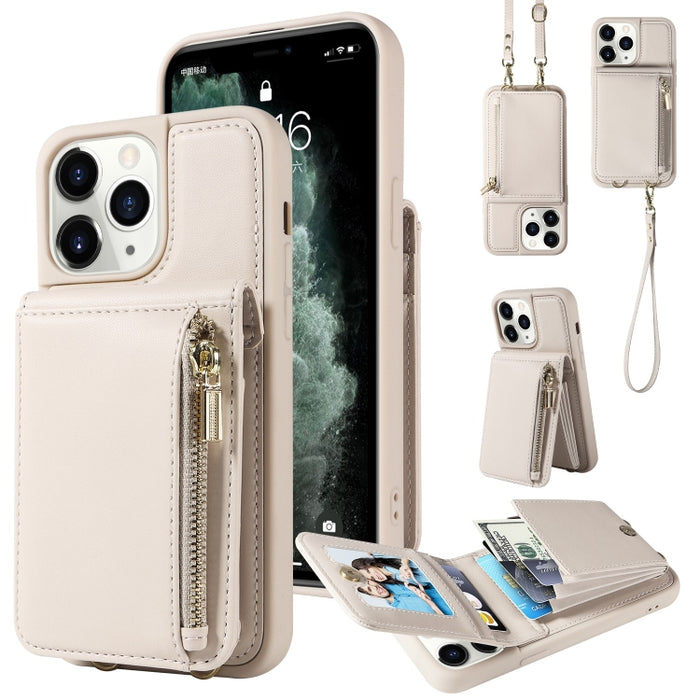 Crossbody Lanyard Zipper Wallet Leather Phone Case, For iPhone 11 Pro, For iPhone X / XS, For iPhone XR, For iPhone XS Max