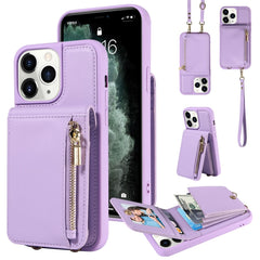 Crossbody Lanyard Zipper Wallet Leather Phone Case, For iPhone 11 Pro Max, For iPhone 11, For iPhone 11 Pro, For iPhone X / XS, For iPhone XR, For iPhone XS Max