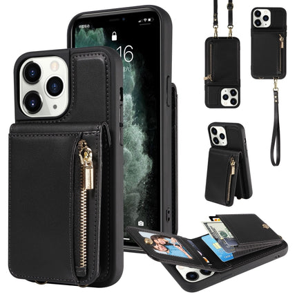 Crossbody Lanyard Zipper Wallet Leather Phone Case, For iPhone 11 Pro, For iPhone X / XS, For iPhone XR, For iPhone XS Max