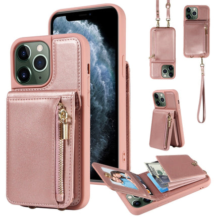 Crossbody Lanyard Zipper Wallet Leather Phone Case, For iPhone 12 / 12 Pro, For iPhone 12 Pro Max, For iPhone 11 Pro Max, For iPhone 11