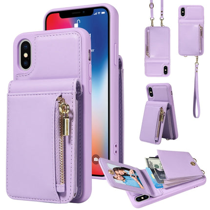 Crossbody Lanyard Zipper Wallet Leather Phone Case, For iPhone 11 Pro, For iPhone X / XS, For iPhone XR, For iPhone XS Max
