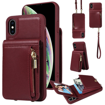 Crossbody Lanyard Zipper Wallet Leather Phone Case, For iPhone 11 Pro, For iPhone X / XS, For iPhone XR, For iPhone XS Max