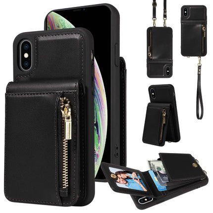 Crossbody Lanyard Zipper Wallet Leather Phone Case, For iPhone 11 Pro, For iPhone X / XS, For iPhone XR, For iPhone XS Max