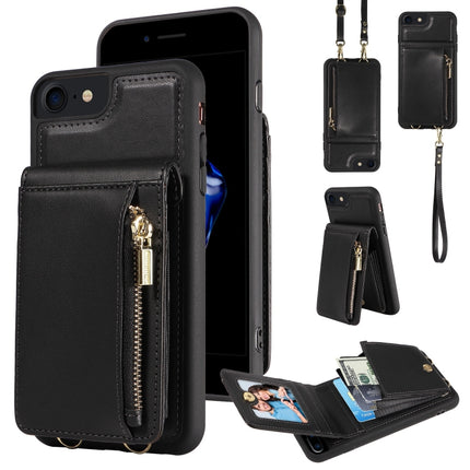 Crossbody Lanyard Zipper Wallet Leather Phone Case