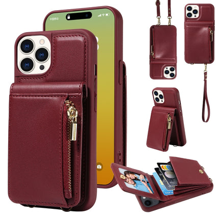 Crossbody Lanyard Zipper Wallet Leather Phone Case