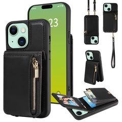 Crossbody Lanyard Zipper Wallet Leather Phone Case, For iPhone 15 Plus, For iPhone 15, For iPhone 14 Plus, For iPhone 14, For iPhone 14 Pro, For iPhone 14 Pro Max