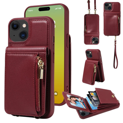 Crossbody Lanyard Zipper Wallet Leather Phone Case