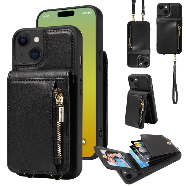 Crossbody Lanyard Zipper Wallet Leather Phone Case