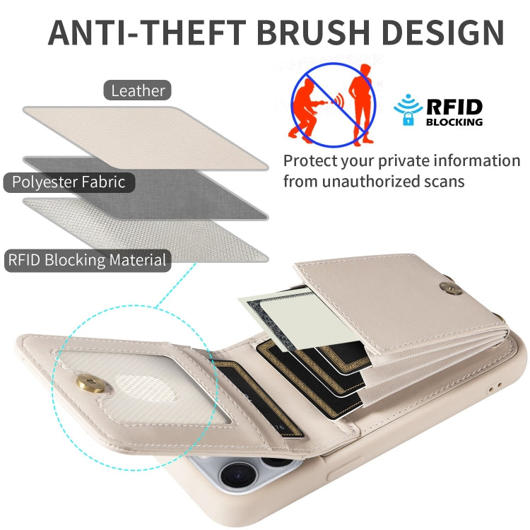 Crossbody Lanyard Zipper Wallet Leather Phone Case, For iPhone 16 Pro Max, For iPhone 16 Pro, For iPhone 16 Plus, For iPhone 16