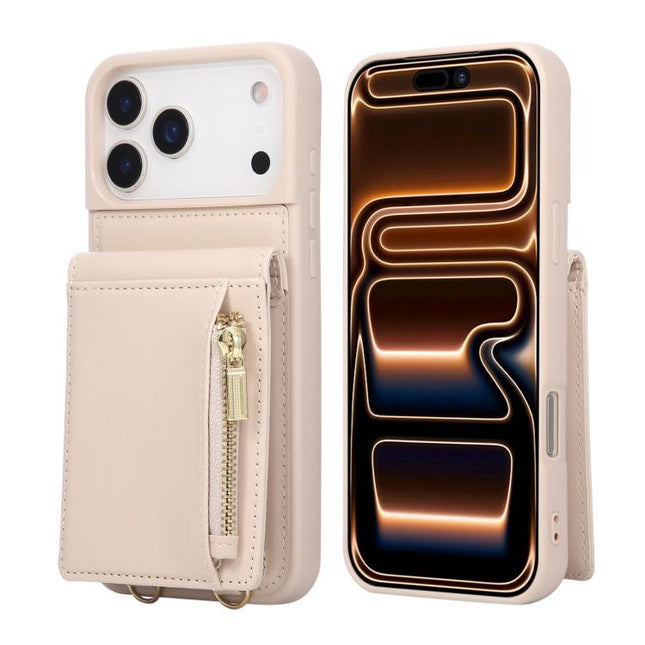 Crossbody Lanyard Zipper Wallet Leather Phone Case, For iPhone 17 Pro Max, For iPhone 17 Pro, For iPhone 17, For iPhone Air