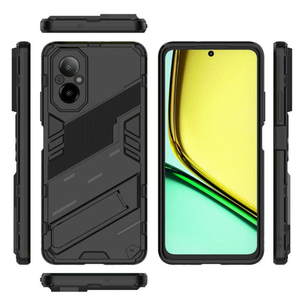 Punk Armor 2 in 1 PC + TPU Phone Case with Holder, For Realme C67 4G Global, For Realme 11 4G Global, For Realme C53 4G