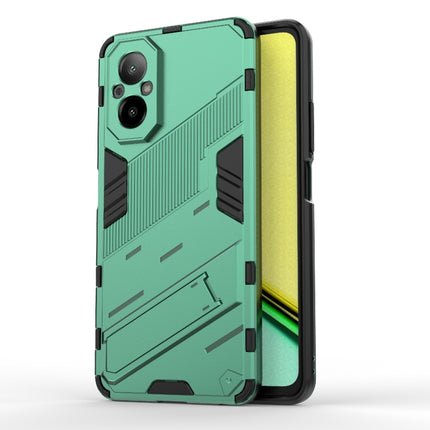 Punk Armor 2 in 1 PC + TPU Phone Case with Holder, For Realme C67 4G Global, For Realme 11 4G Global, For Realme C53 4G