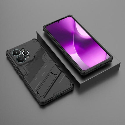 Punk Armor 2 in 1 PC + TPU Phone Case with Holder, For Realme 15 Pro 5G Global, For Realme 15 5G Global, For Realme 14 Pro+ 5G