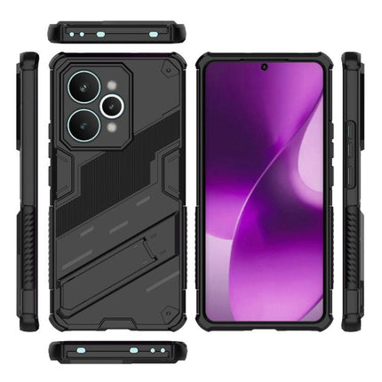 Punk Armor 2 in 1 PC + TPU Phone Case with Holder, For Realme 15 Pro 5G Global, For Realme 15 5G Global, For Realme 14 Pro+ 5G