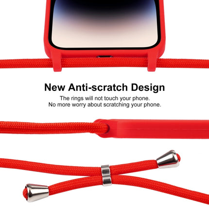 Crossbody Lanyard Liquid Silicone Case, For iPhone 16