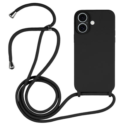 Funda de silicona líquida con cordón para bandolera, para iPhone 15 Plus, para iPhone 15