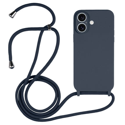 Funda de silicona líquida con cordón para bandolera, para iPhone 15 Plus, para iPhone 15