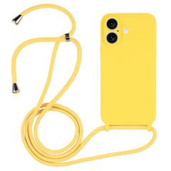 Crossbody Lanyard Liquid Silicone Case, For iPhone 16 Plus