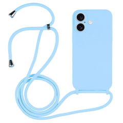 Crossbody Lanyard Liquid Silicone Case, For iPhone 16 Plus