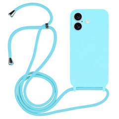 Crossbody Lanyard Liquid Silicone Case, For iPhone 16 Plus