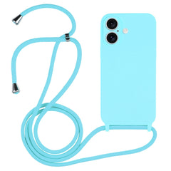 Crossbody Lanyard Liquid Silicone Case, For iPhone 16 Plus, For iPhone 16