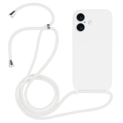 Crossbody Lanyard Liquid Silicone Case, For iPhone 16 Plus