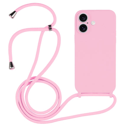 Crossbody Lanyard Liquid Silicone Case, For iPhone 16 Plus