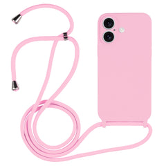 Crossbody Lanyard Liquid Silicone Case, For iPhone 16 Plus