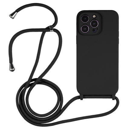 Crossbody Lanyard Liquid Silikonhülle, Für iPhone 15 Plus, Für iPhone 15
