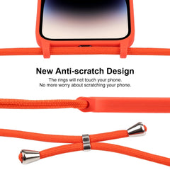 Crossbody Lanyard Liquid Silicone Case, For iPhone 16 Pro Max