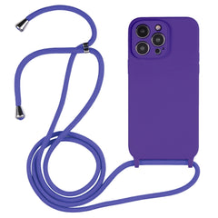 Crossbody Lanyard Liquid Silicone Case, For iPhone 16 Pro Max