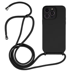 Crossbody Lanyard Liquid Silicone Case, For iPhone 16 Pro Max