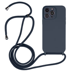 Crossbody Lanyard Liquid Silicone Case, For iPhone 16 Pro Max