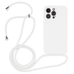 Crossbody Lanyard Liquid Silicone Case, For iPhone 16 Pro Max