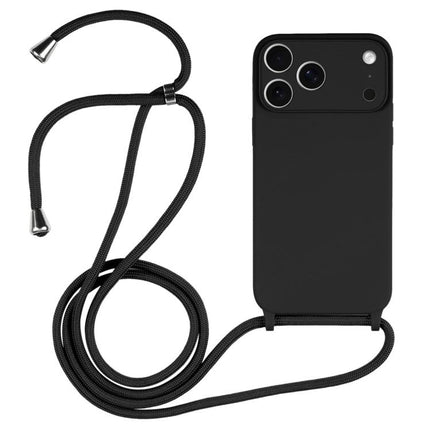 Funda de silicona líquida con cordón para teléfono móvil, para iPhone 16 Pro Max, para iPhone 16 Pro