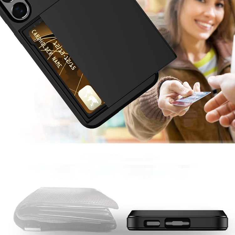 Multifunction Armor Slide Card Slot Phone Case, For Samsung Galaxy S21 5G