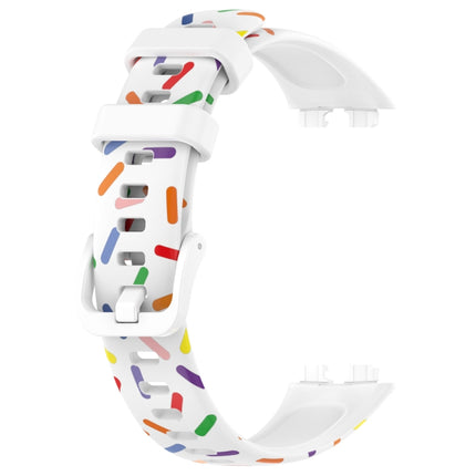 Sports Rainbow Dots Silicone Watch Band, For Huawei Band 10 / 9 / 8