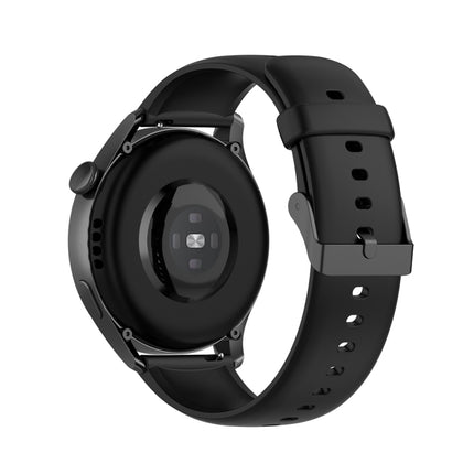 Solid Color Silicone Stainless Steel Black Buckle Watch Band, Black Buckle