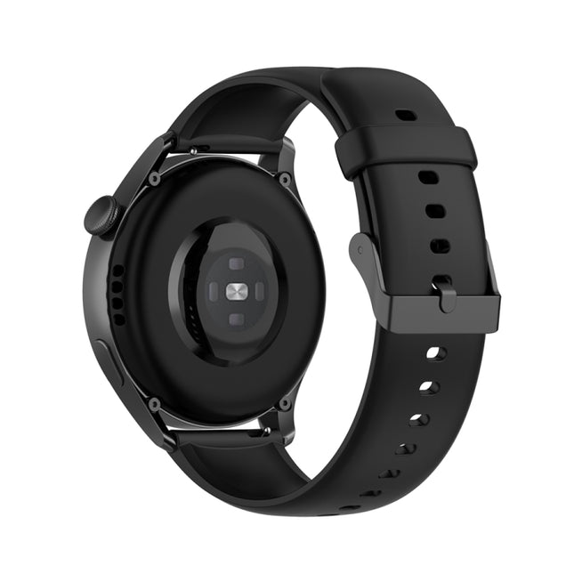 Solid Color Silicone Stainless Steel Black Buckle Watch Band, Black Buckle