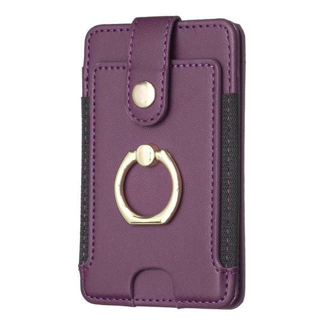BFK03 Metal Ring Card Bag Mobile Phone Back Sticker