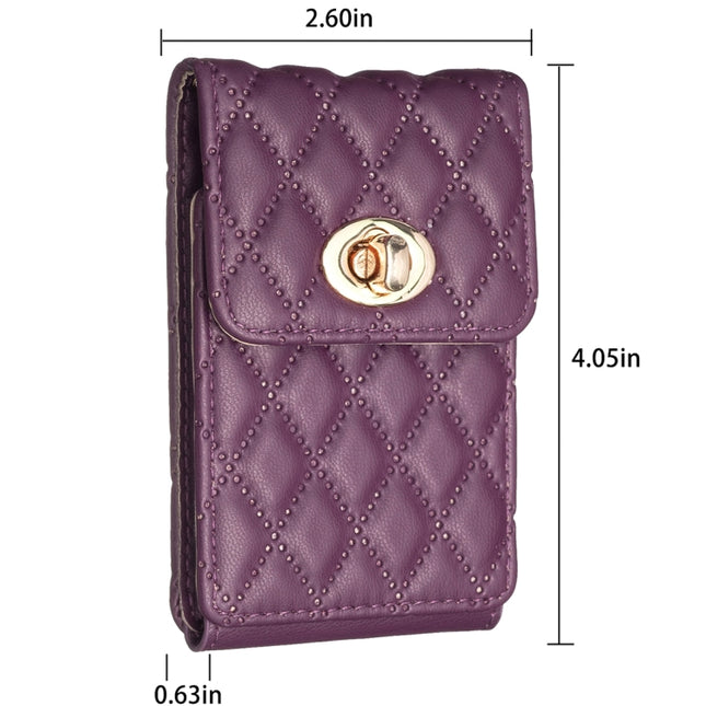 BFK07 Metal Buckle Vertical Card Bag Mobile Phone Back Sticker