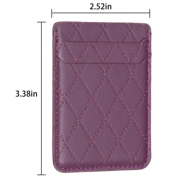 BFK11 Diamond Lattice Card Bag Mobile Phone Back Sticker