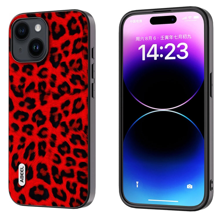 ABEEL Black Edge Leopard Phone Case, For iPhone 15 Pro Max, For iPhone 15 Pro, For iPhone 15 Plus, For iPhone 15, For iPhone 14 Plus, For iPhone 14