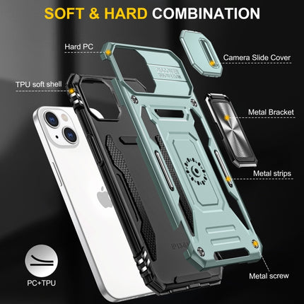 Armor PC + TPU Camera Shield Phone Case, For iPhone 15