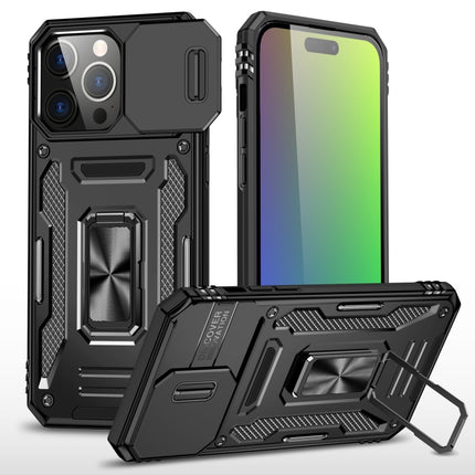 Armor PC + TPU Camera Shield Phone Case, For iPhone 16 Pro, For iPhone 16 Plus, For iPhone 16