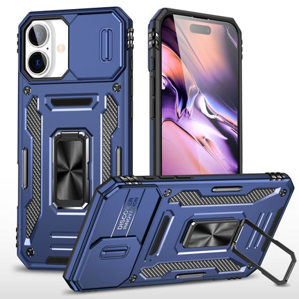 Armor PC + TPU Camera Shield Phone Case, For iPhone 16 Pro, For iPhone 16 Plus, For iPhone 16