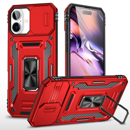 Armor PC + TPU Camera Shield Phone Case, For iPhone 16 Pro, For iPhone 16 Plus, For iPhone 16